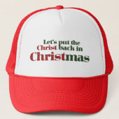 Laten we de Christus terugbrengen in Kerstmis. Trucker Pet (Voorkant)