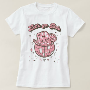 Laten we de Cosmic Cowgirl Disco van Go Girl nemen T-shirt