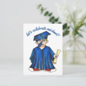 Laten we de diploma-uitreiking vieren Uitnodiging  (Staand voorkant)