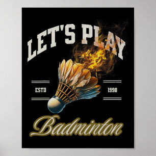 Laten we de Dminton Shuttle spelen Poster