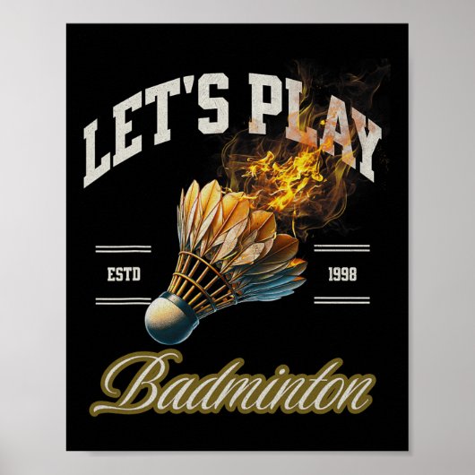 Laten we de Dminton Shuttle spelen Poster (Voorkant)