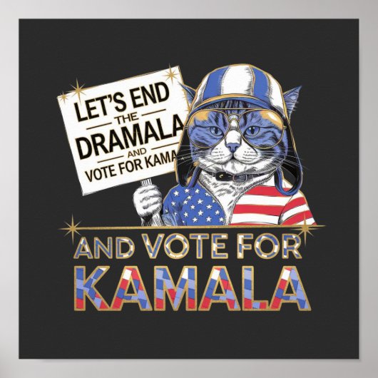 Laten we de Dramala beëindigen en op Kamala stemm Poster (Voorkant)