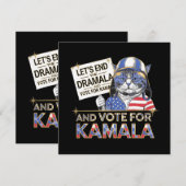 Laten we de dramala beëindigen en op Kamala stemme Kaart (Voorkant / Achterkant)