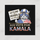 Laten we de dramala beëindigen en op Kamala stemme Vierkante Visitekaartje (Achterkant)