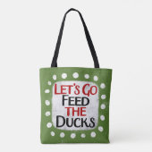 Laten we de eenden Canvas tas gaan voeren (Achterkant)