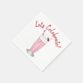 Laten we de feestdag vieren, de Ice Cream Milkshak Servetten (Hoek)