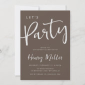 Laten we de feestelijke minimalistische feestdag v kaart (Voorkant)