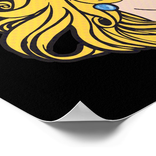 Laten we de Feminist van de patriarchy Cute Retro Poster (Hoek)