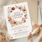 Laten we de Floral Wreath Thanksgiving Dinner verz Kaart