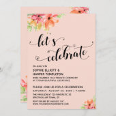 Laten we de Florals Blush Pink van het Manuscript  Kaart (Voorkant / Achterkant)