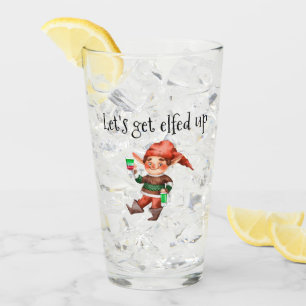 Laten we de Funny Holiday Elf opruimen Glas