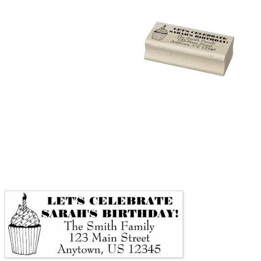 Laten we de gedenkdag vieren van de verjaardag van rubberstempel (Gestempeld)