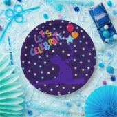 Laten we de gedenksterren en ballonnen vieren papieren bordje (Feest)