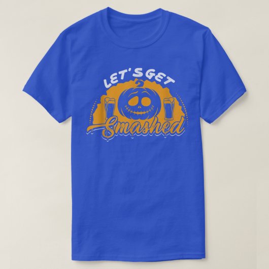 Laten we de gehakte pompoen Halloween grappig make T-shirt (Design voorkant)