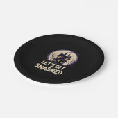 Laten we de gekke Halloween pakken Papieren Bordje (Gekanteld)