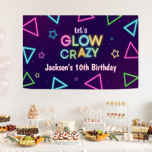 Laten we de gekke Neon Colorful Birthday Party een Spandoek