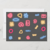 Laten we de gekke neonlaserverjaardag gloeien kaart (Achterkant)