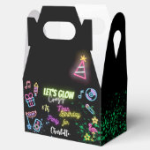 Laten we de gekke neonverjaardag lokken bedankdoosjes (Geopend)