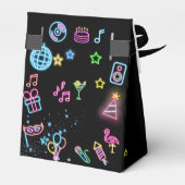 Laten we de gekke neonverjaardag lokken bedankdoosjes (Achterkant)