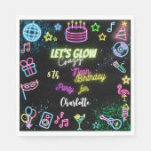 Laten we de gekke neonverjaardag lokken servet (Voorkant)