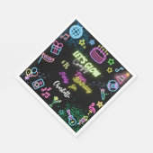 Laten we de gekke neonverjaardag lokken servet (Hoek)