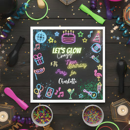 Laten we de gekke neonverjaardag lokken servet