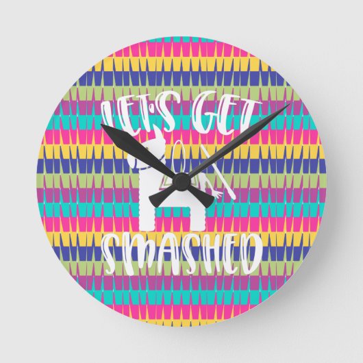 Laten we de gekruiste grappige Pinata halen Ronde Klok (Voorkant)