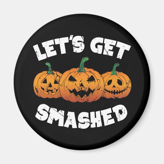 Laten we de gekruiste pompoenen Jack O Lantern Hal Magneet (Voorkant)