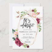 laten we de geometrische bloementag vieren kaart (Voorkant)