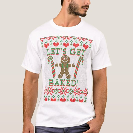 Laten we de Gingerbrood-man laten uitweiden T-shirt (Voorkant)