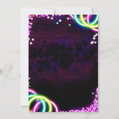 Laten we de GLOW Crazy Neon Ggloed Birthday Party Kaart (Achterkant)
