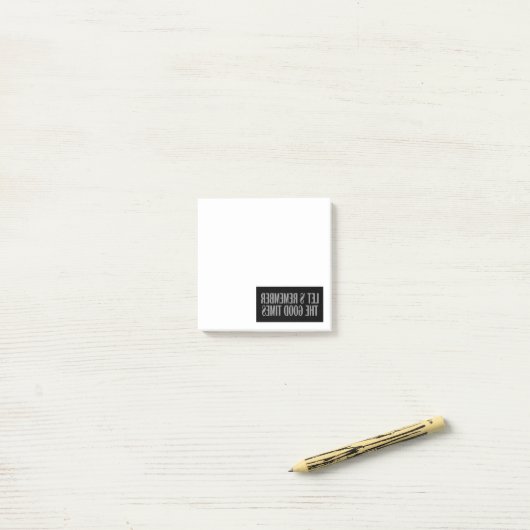 Laten we de goede tijden niet vergeten post-it® notes (Op bureau)