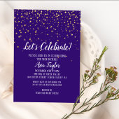 Laten we de gouden Confetti vieren op de Paarse Pa Kaart