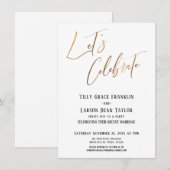 Laten we de goudlegante bruiloft vieren. kaart (Voorkant / Achterkant)