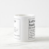 Laten we de grappige definitie terugdraaien koffiemok (Center)