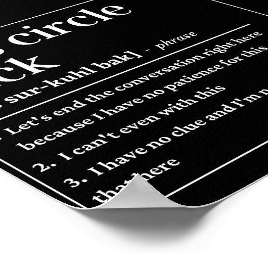 Laten we de grappige definitie terugdraaien poster (Hoek)