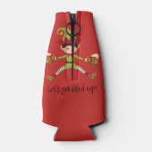 Laten we de grappige kerst laten opbloeien flesjeskoeler (Achterkant)