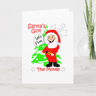 Laten we de grappige kerstman, de jongste man, spe feestdagen kaart