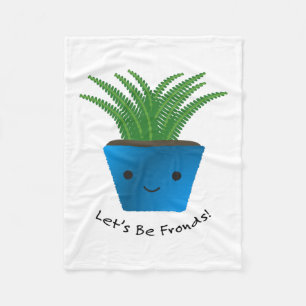 Laten we de grenzen omdraaien Kawaii Fern Fleece Deken