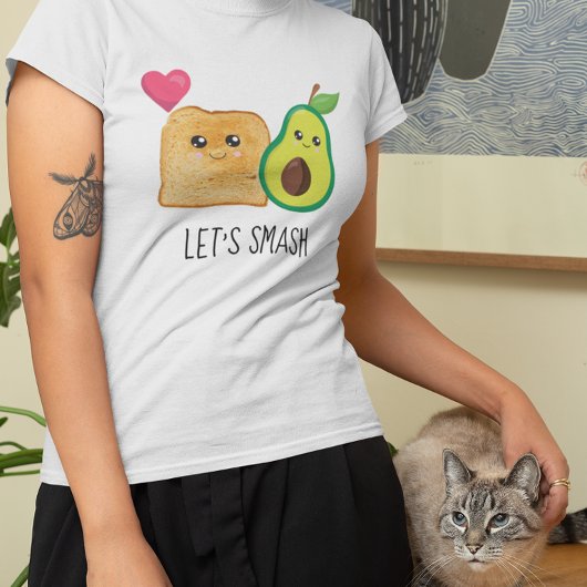 Laten we de hartAvocado toast Valentijnsdag smeren T-shirt