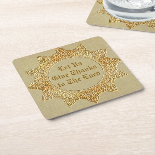 Laten we de heer Bedankt geven - Kartonnen Onderzetters (Schuin)