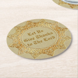 Laten we de heer Bedankt geven - Ronde Kartonnen Onderzetter