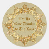 Laten we de heer Bedankt geven - Ronde Sticker (Voorkant)