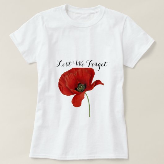 Laten we de Herdenking op wapenstilstand niet verg T-shirt (Design voorkant)