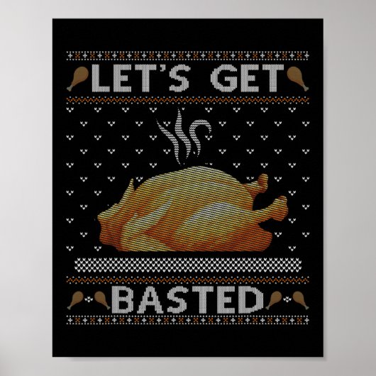 Laten we de Herfst Vibes lelijk Thanksgivi in Turk Poster (Voorkant)