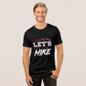 Laten we de hike Cool Outdoor Trail Fun Tri-Blend Shirt (Voorkant volledig)