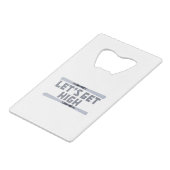 Laten we de hoge skki halen creditkaart flessenopener (Voorkant Gekanteld)