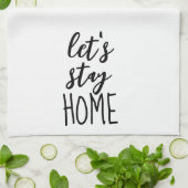 Laten we de Hometekst op wit blijven Theedoek (Gevouwen)