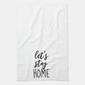 Laten we de Hometekst op wit blijven Theedoek (Verticaal)