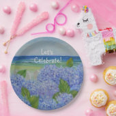 Laten we de hydrangea Beach vieren Papieren Bordje (Feest)